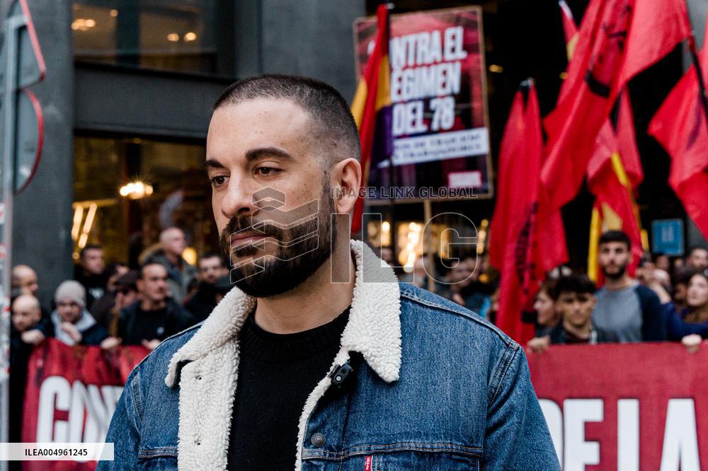 Frente Obrero Protest Against the 78 Constitution - Madrid