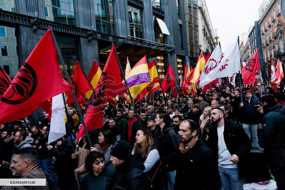 Frente Obrero Protest Against the 78 Constitution - Madrid