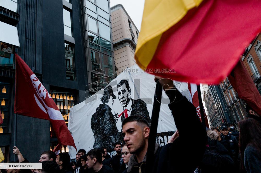 Frente Obrero Protest Against the 78 Constitution - Madrid