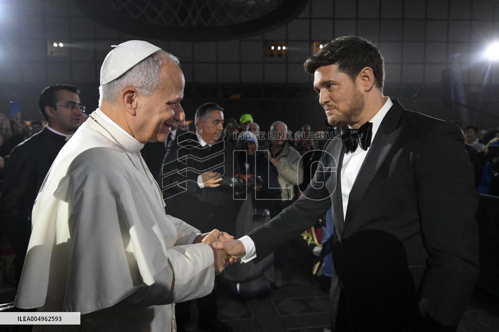 Pope Leo XIV Attends Michael Buble Concert - The Vatican