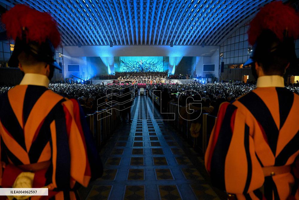 Pope Leo XIV Attends Michael Buble Concert - The Vatican