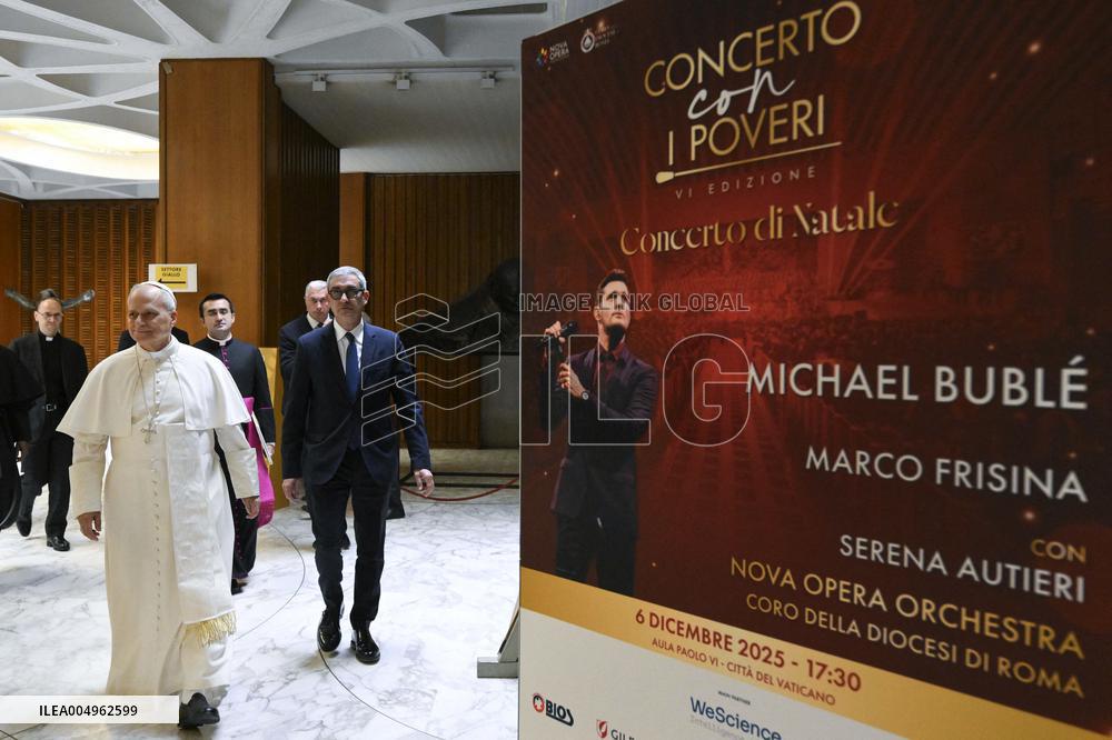 Pope Leo XIV Attends Michael Buble Concert - The Vatican