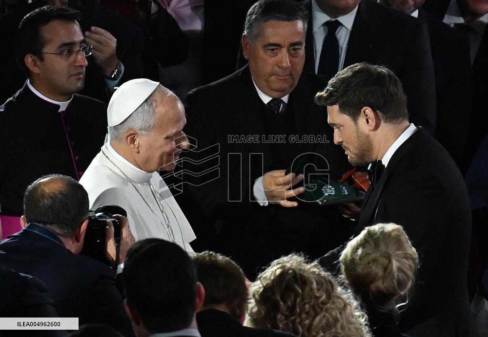 Pope Leo XIV Attends Michael Buble Concert - The Vatican
