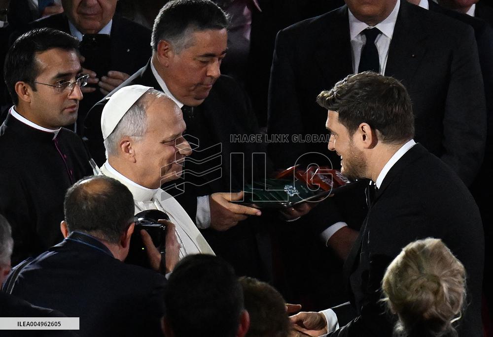 Pope Leo XIV Attends Michael Buble Concert - The Vatican