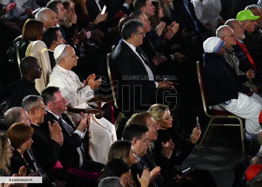 Pope Leo XIV Attends Michael Buble Concert - The Vatican