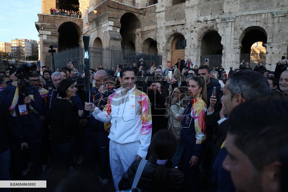 First Day of The Olympic Flame Official Tour - Rome