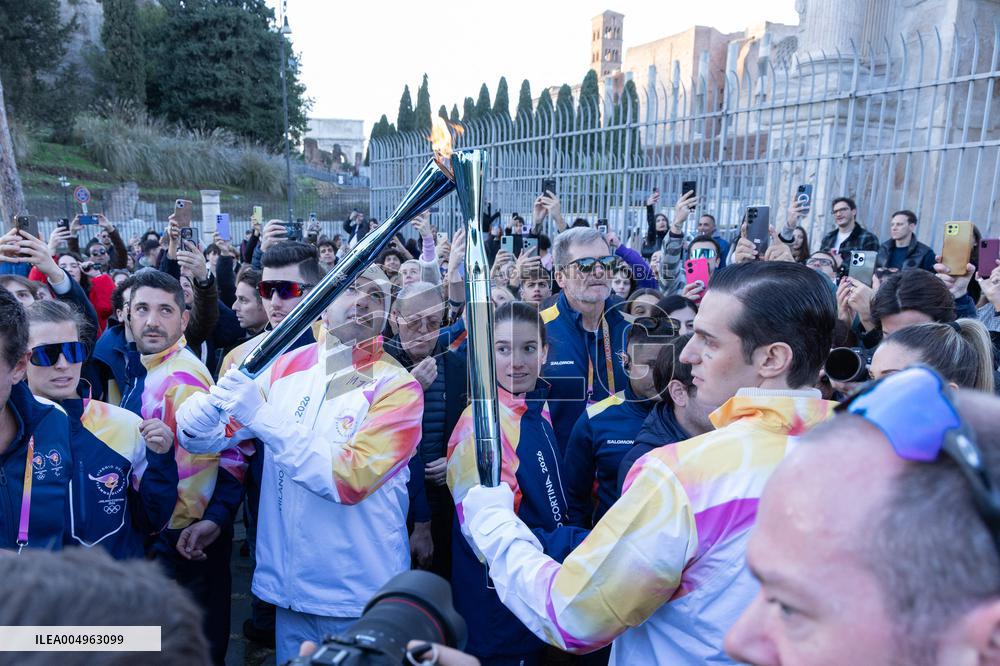 First Day of The Olympic Flame Official Tour - Rome
