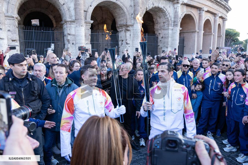 First Day of The Olympic Flame Official Tour - Rome