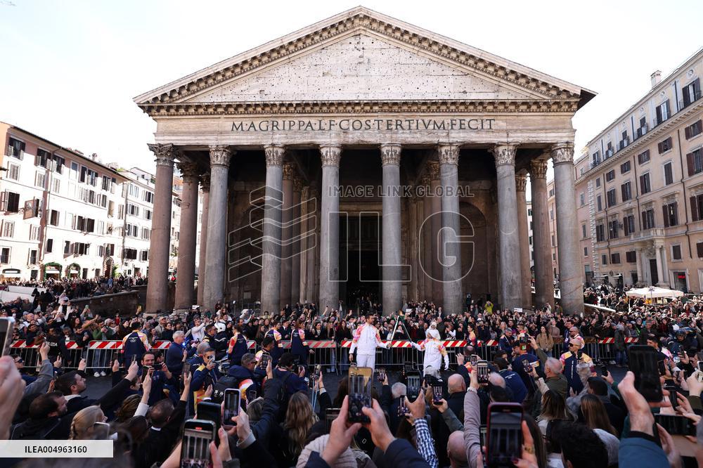 First Day of The Olympic Flame Official Tour - Rome