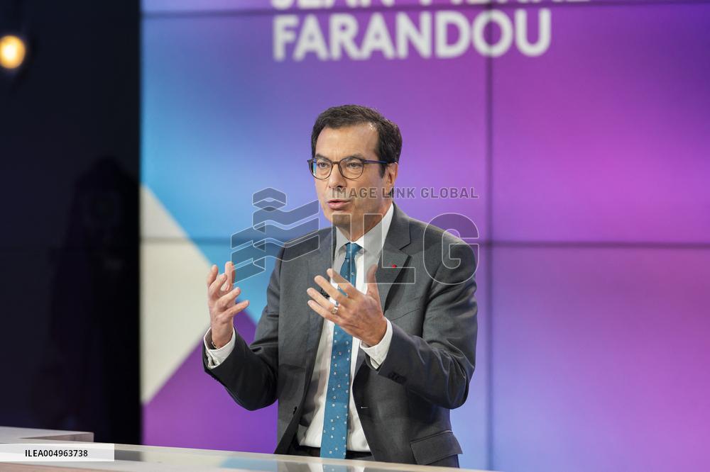 French labour Minister Jean Pierre Farandou - Portrait