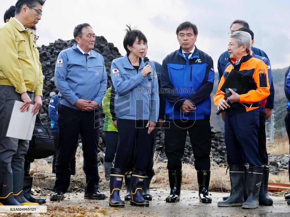 Japan PM visits disaster-hit areas in Ishikawa Pref.