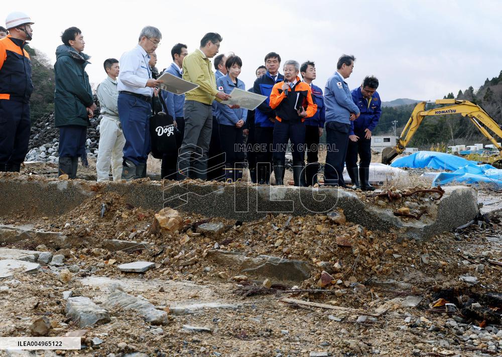 Japan PM visits disaster-hit areas in Ishikawa Pref.