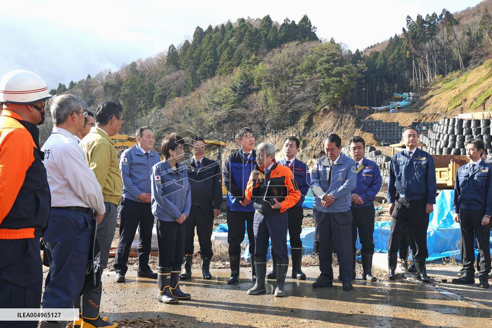 Japan PM visits disaster-hit areas in Ishikawa Pref.