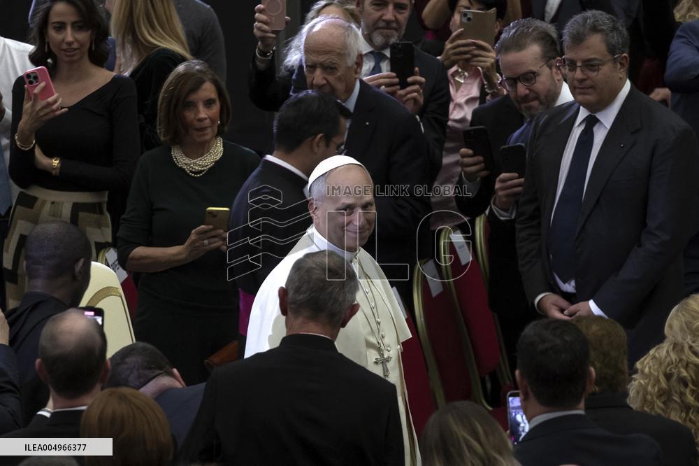 Pope Leo XIV At Vatican Concert For Needy