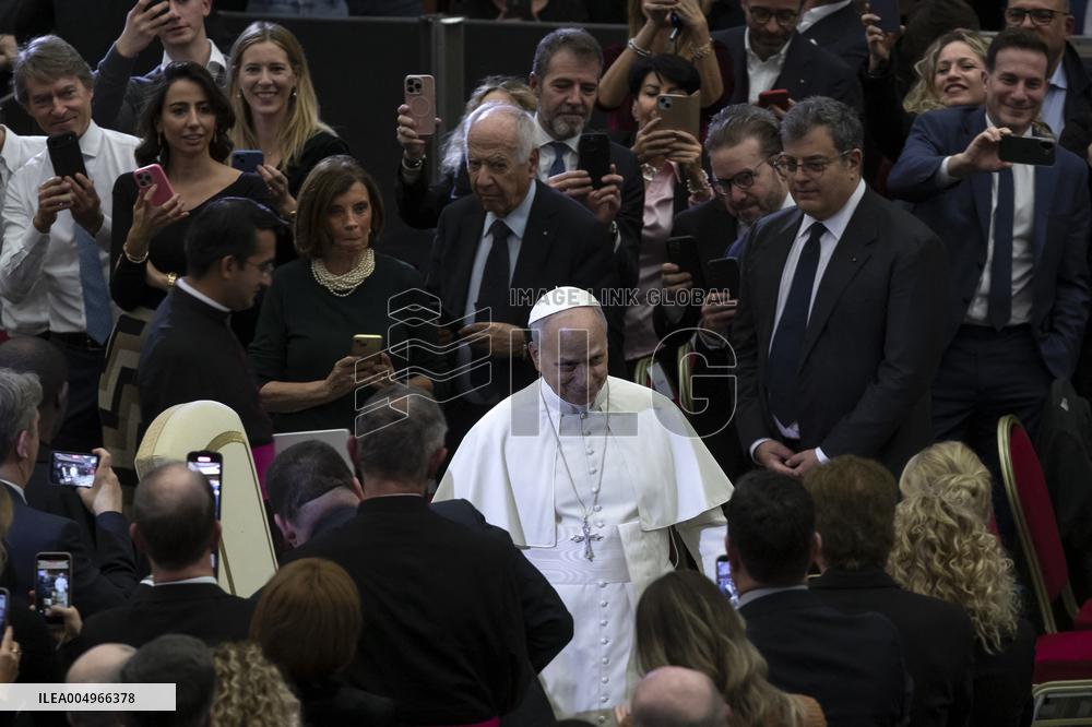 Pope Leo XIV At Vatican Concert For Needy