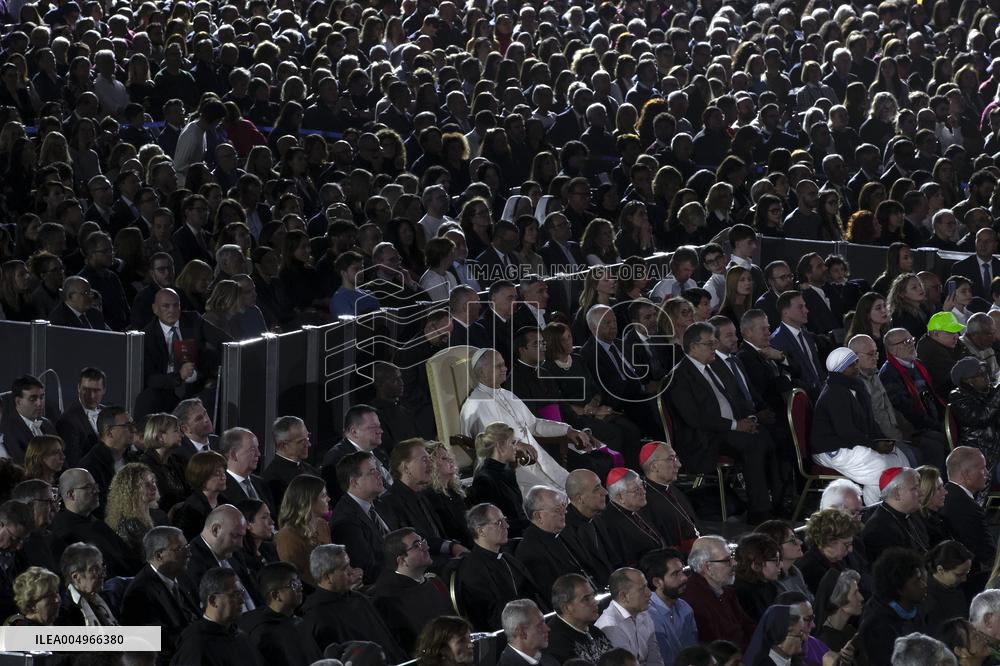 Pope Leo XIV At Vatican Concert For Needy