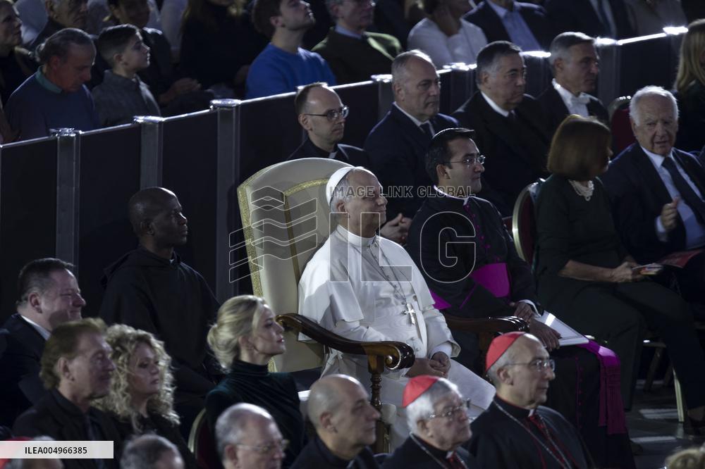 Pope Leo XIV At Vatican Concert For Needy