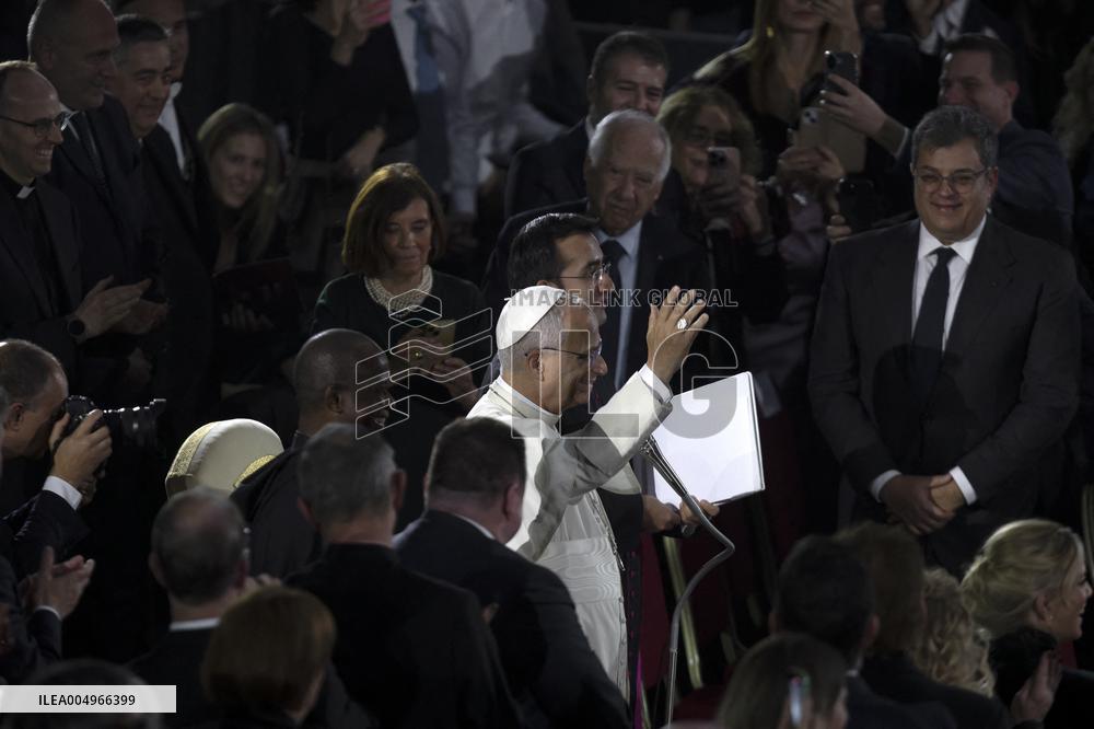 Pope Leo XIV At Vatican Concert For Needy