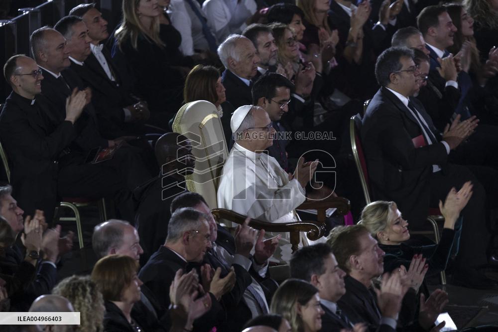 Pope Leo XIV At Vatican Concert For Needy