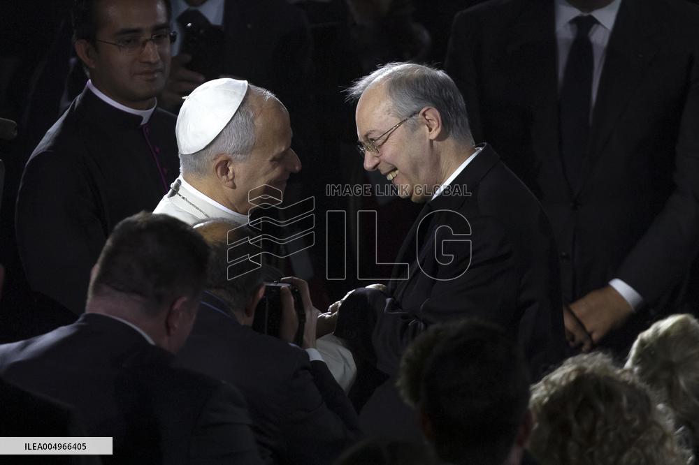 Pope Leo XIV At Vatican Concert For Needy