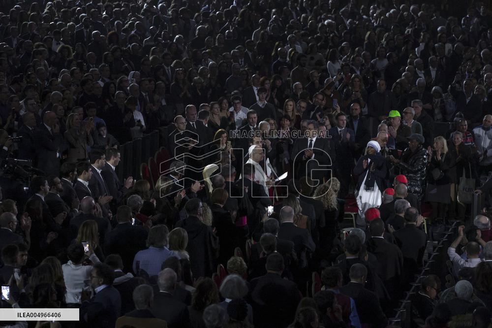 Pope Leo XIV At Vatican Concert For Needy