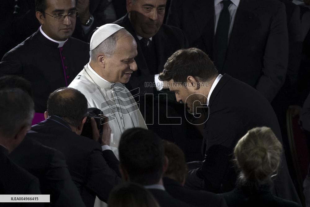 Pope Leo XIV At Vatican Concert For Needy