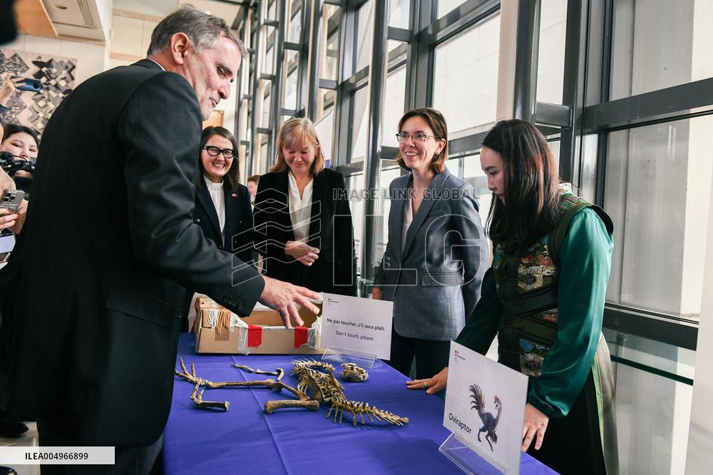 Return of prehistoric cultural property to the Mongolian authorities in Paris FA