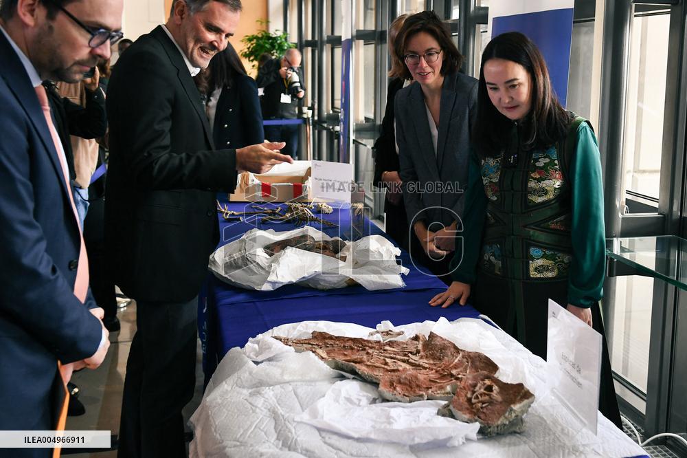 Return of prehistoric cultural property to the Mongolian authorities in Paris FA