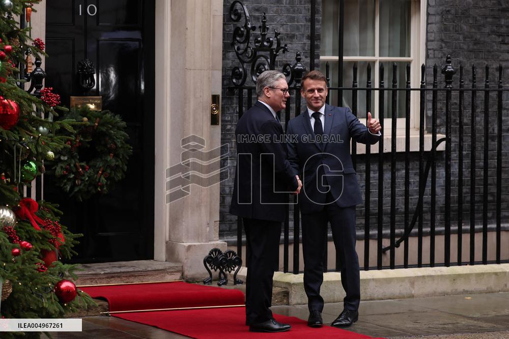Macron Arrives at Downing Street - London