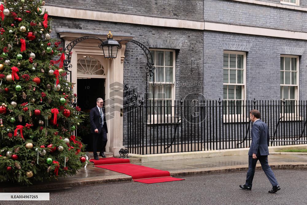 Macron Arrives at Downing Street - London