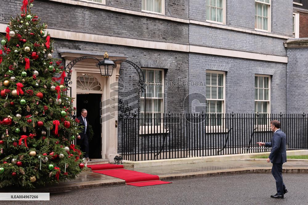 Macron Arrives at Downing Street - London