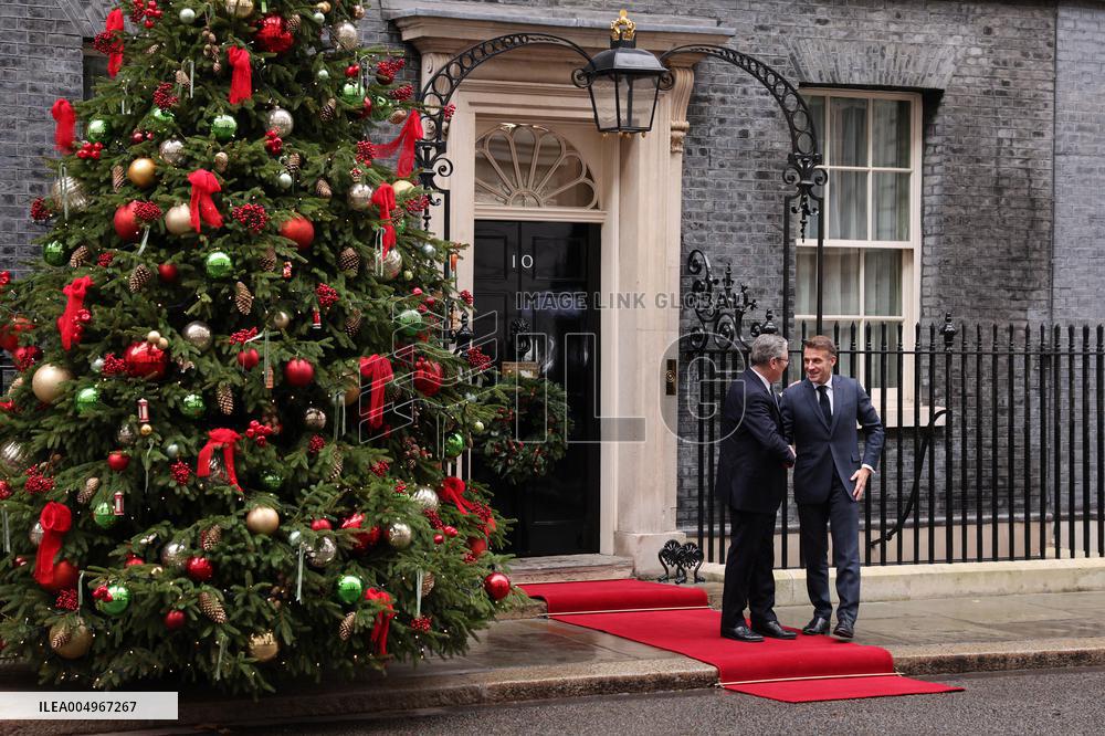 Macron Arrives at Downing Street - London