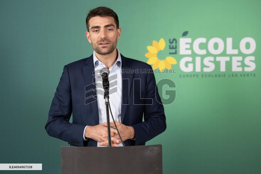 Marine Tondelier Press Conference about the Presidential Election - Paris