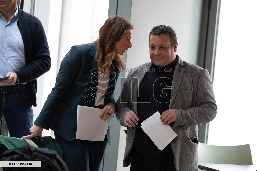 Marine Tondelier Press Conference about the Presidential Election - Paris