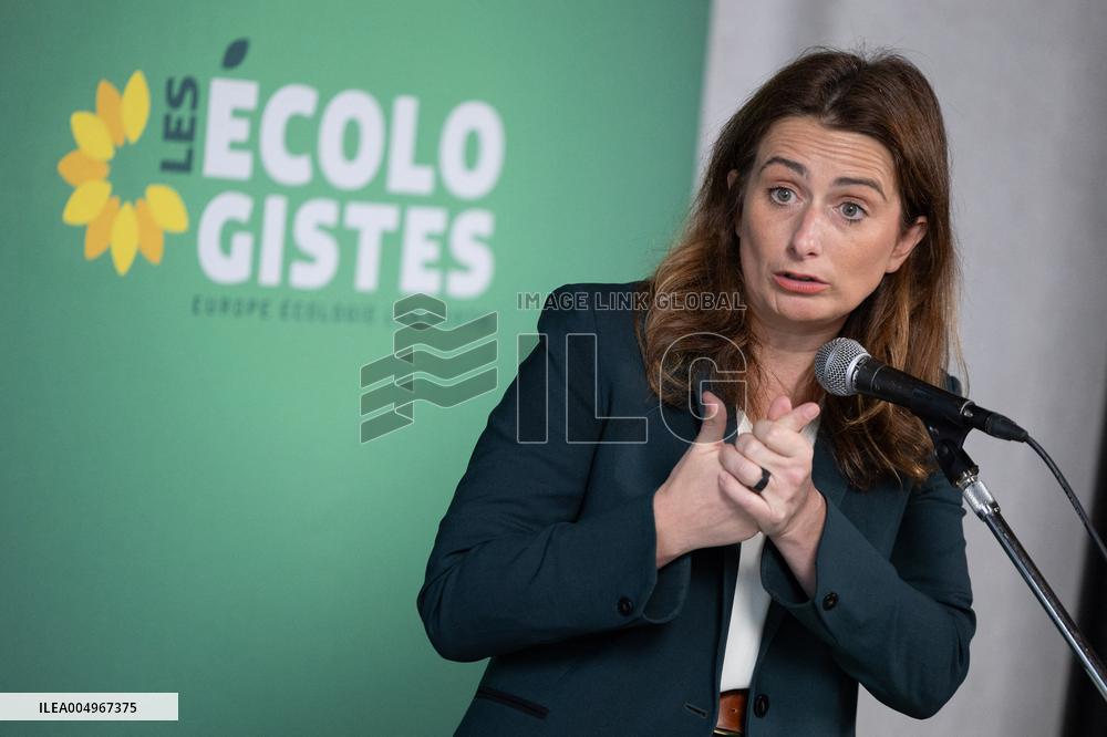 Marine Tondelier Press Conference about the Presidential Election - Paris