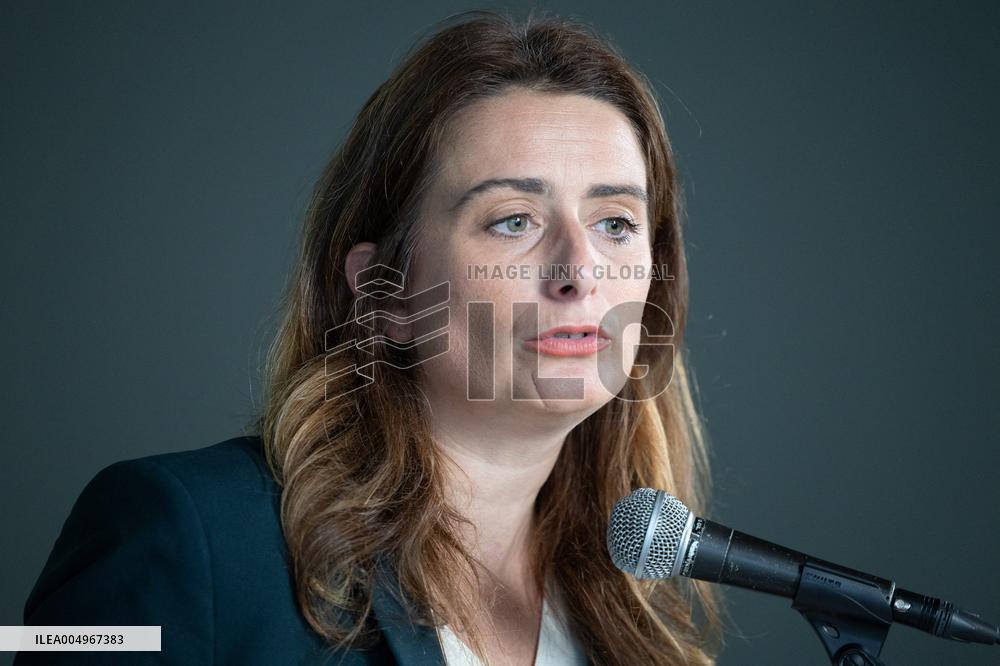 Marine Tondelier Press Conference about the Presidential Election - Paris