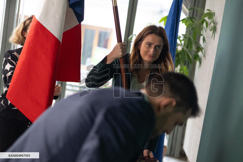 Marine Tondelier Press Conference about the Presidential Election - Paris