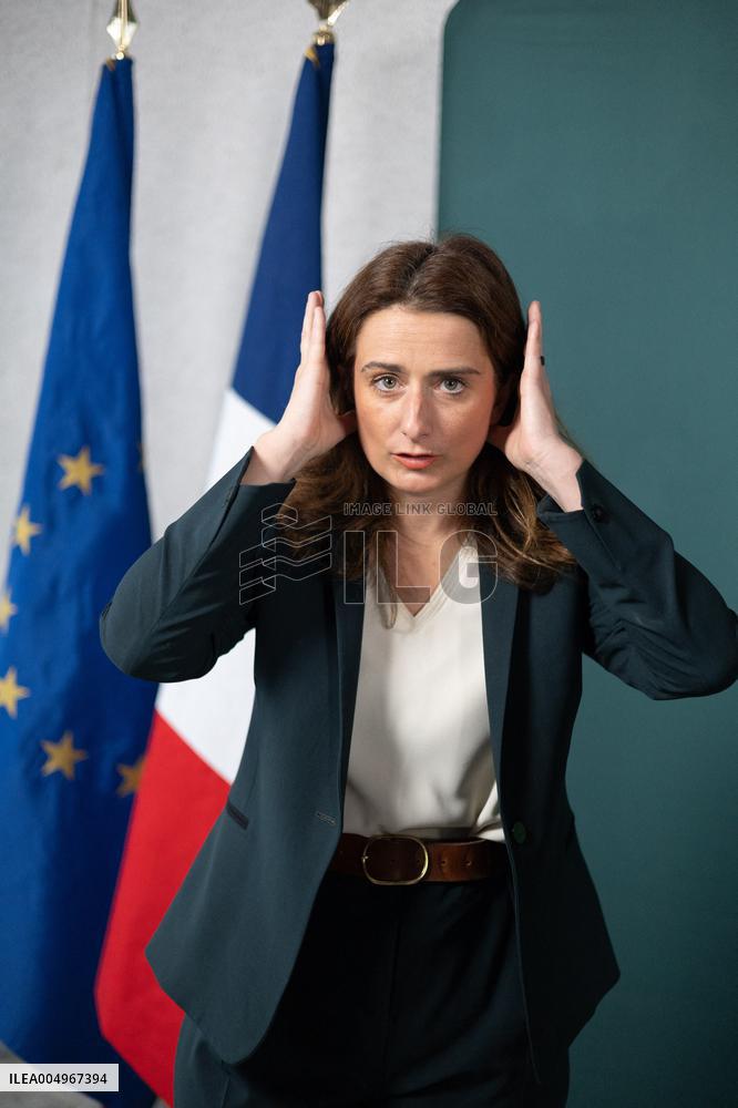Marine Tondelier Press Conference about the Presidential Election - Paris
