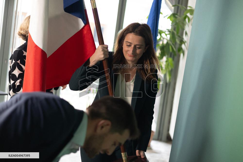 Marine Tondelier Press Conference about the Presidential Election - Paris
