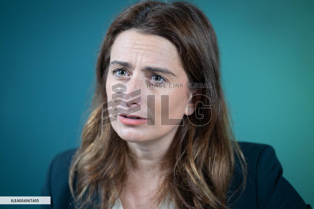 Marine Tondelier Press Conference about the Presidential Election - Paris