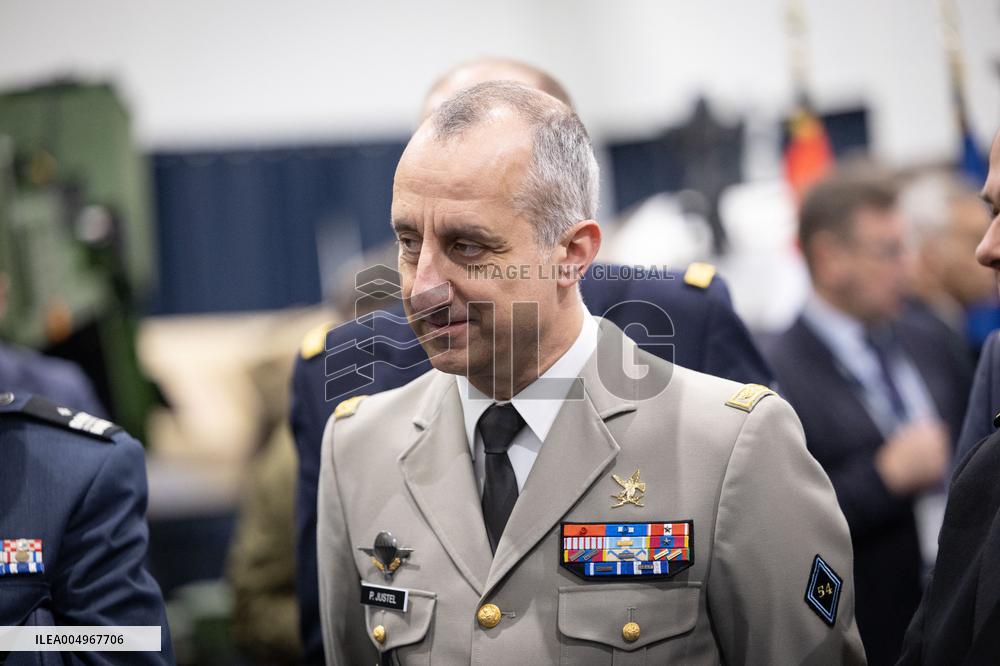 French Defence Minister and Croatia's Defence Minister visit the military defence system supplier KNDS - Versailles AJ