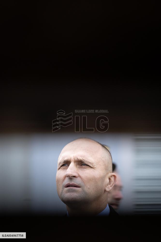 French Defence Minister and Croatia's Defence Minister visit the military defence system supplier KNDS - Versailles AJ