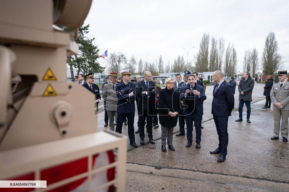 French Defence Minister and Croatia's Defence Minister visit the military defence system supplier KNDS - Versailles AJ