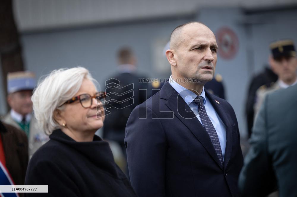 French Defence Minister and Croatia's Defence Minister visit the military defence system supplier KNDS - Versailles AJ