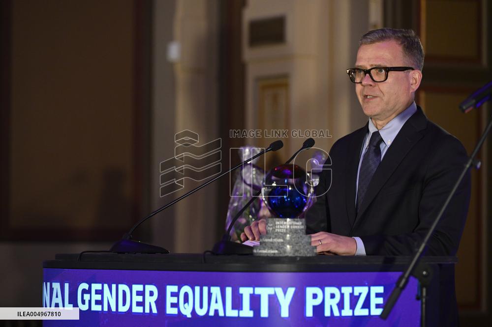 The International Gender Equality Prize ceremony in Tampere, Finland