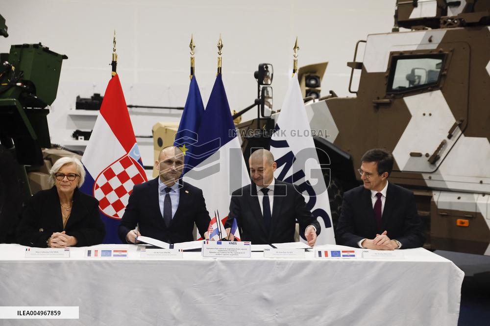 Vautrin Visit the Military Defence System Supplier KNDS - Versailles