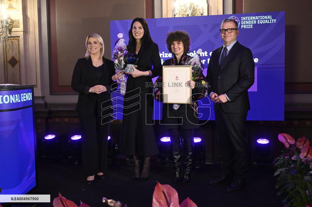 The International Gender Equality Prize ceremony in Tampere, Finland