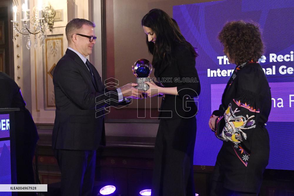 The International Gender Equality Prize ceremony in Tampere, Finland