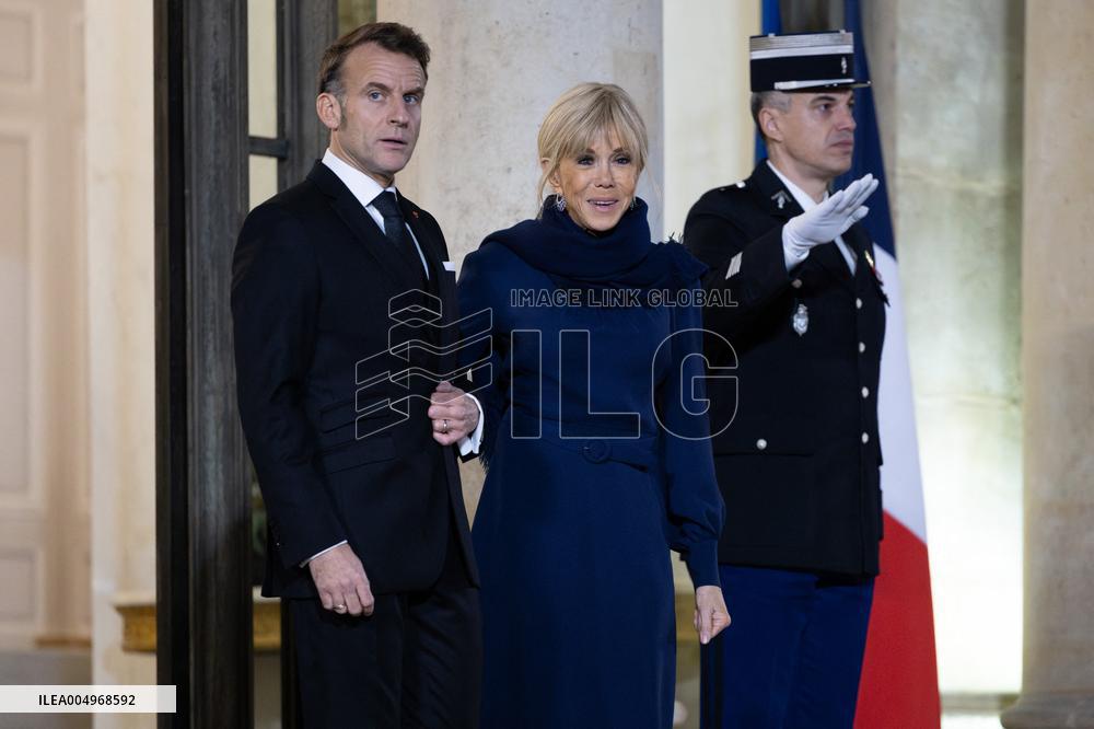 Official dinner with Croatia Prime Minister at the Elysee - Paris