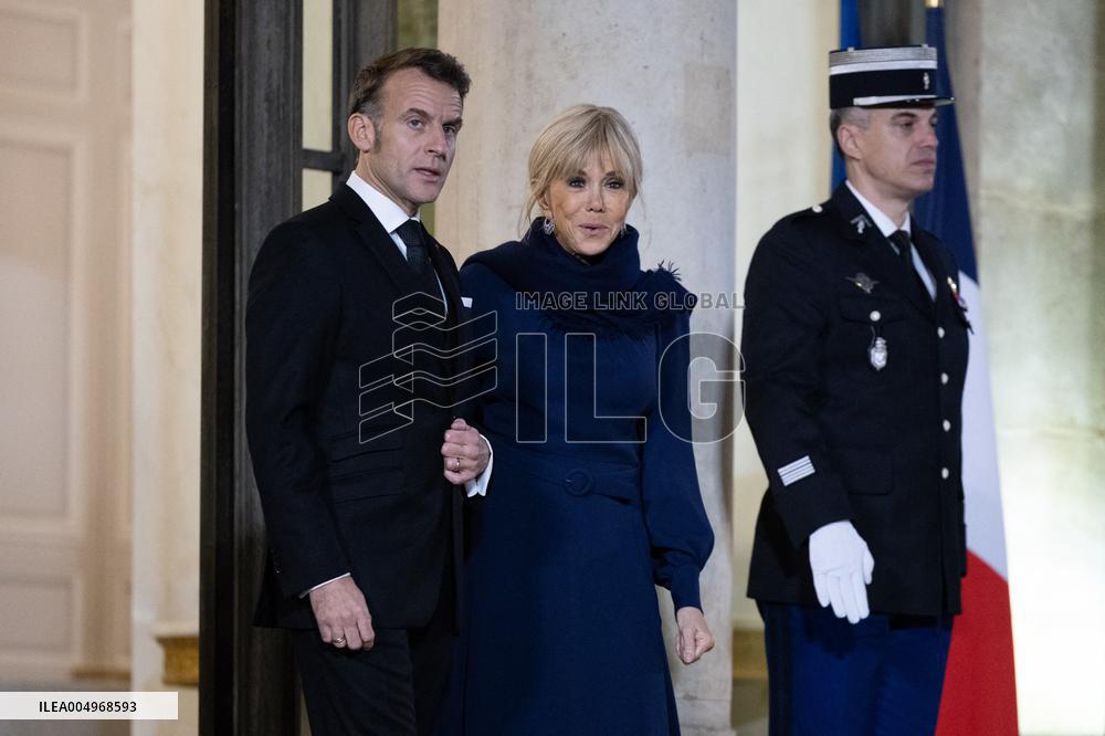 Official dinner with Croatia Prime Minister at the Elysee - Paris